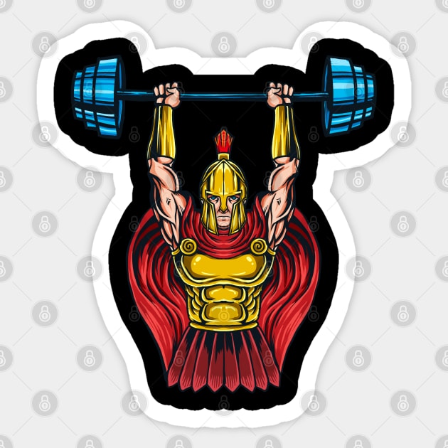 Sparta Powerlift Sticker by Modern Medieval Design